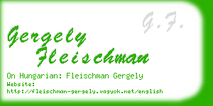 gergely fleischman business card